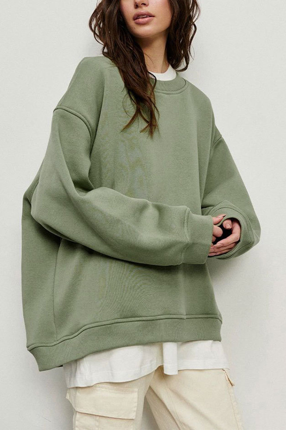 Oversized Round Neck Sweatshirt