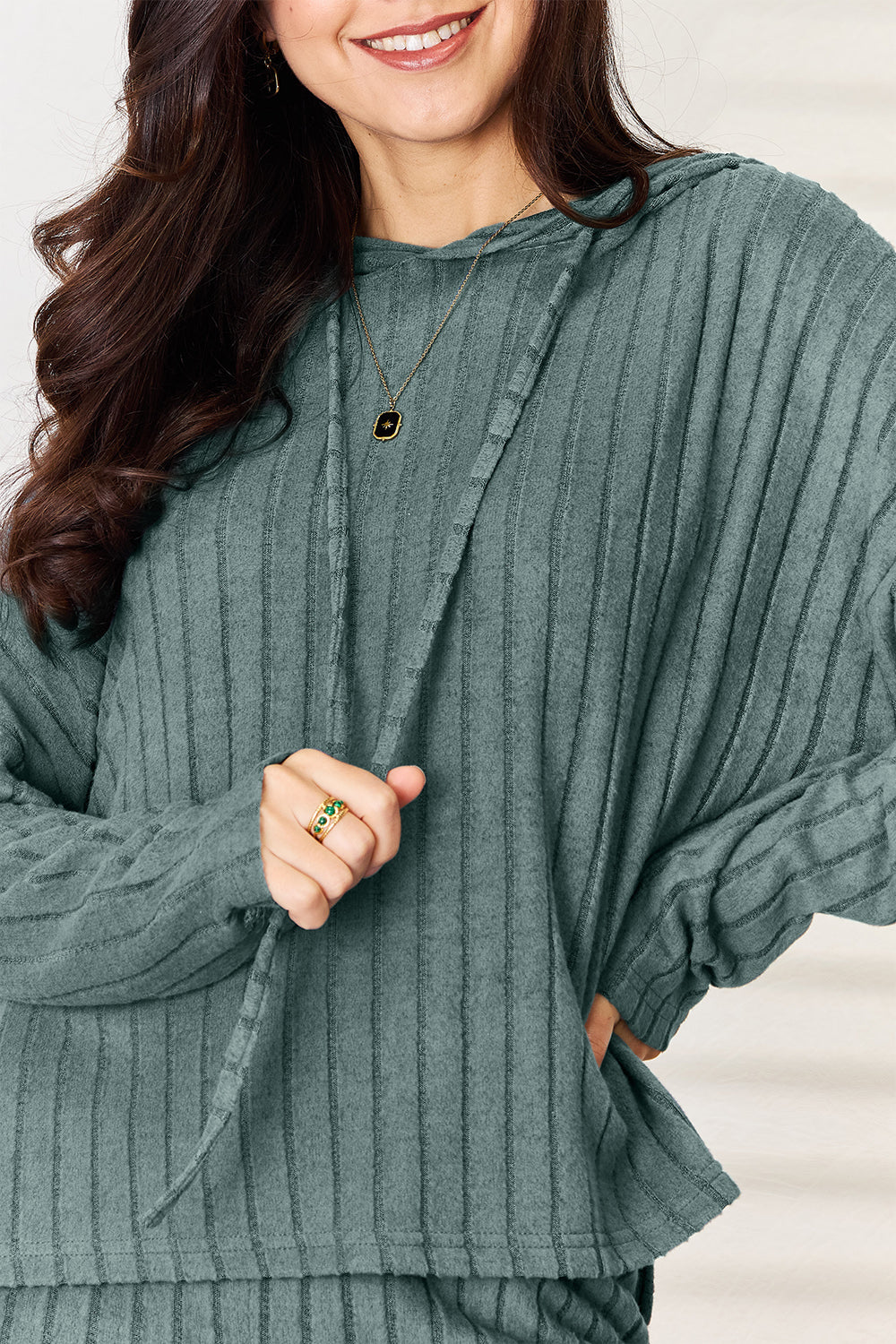 Ribbed Two-Piece Pajama Set