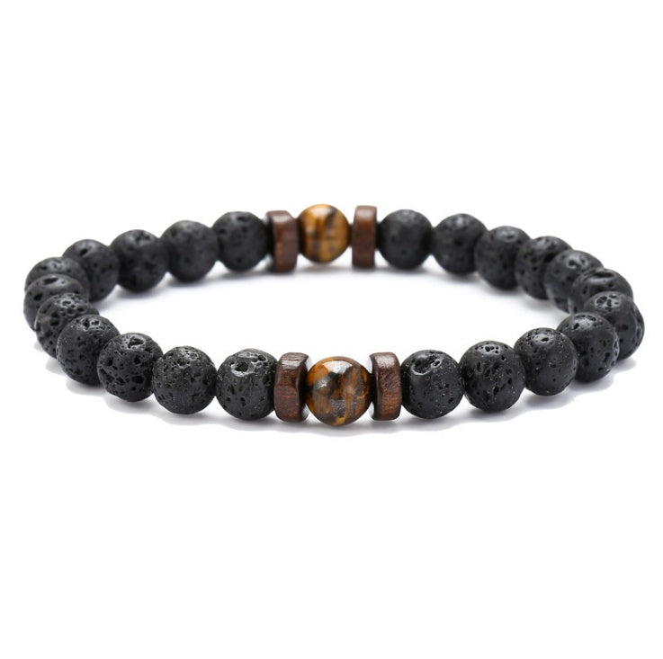Black Volcanic Natural Stone Bracelet
