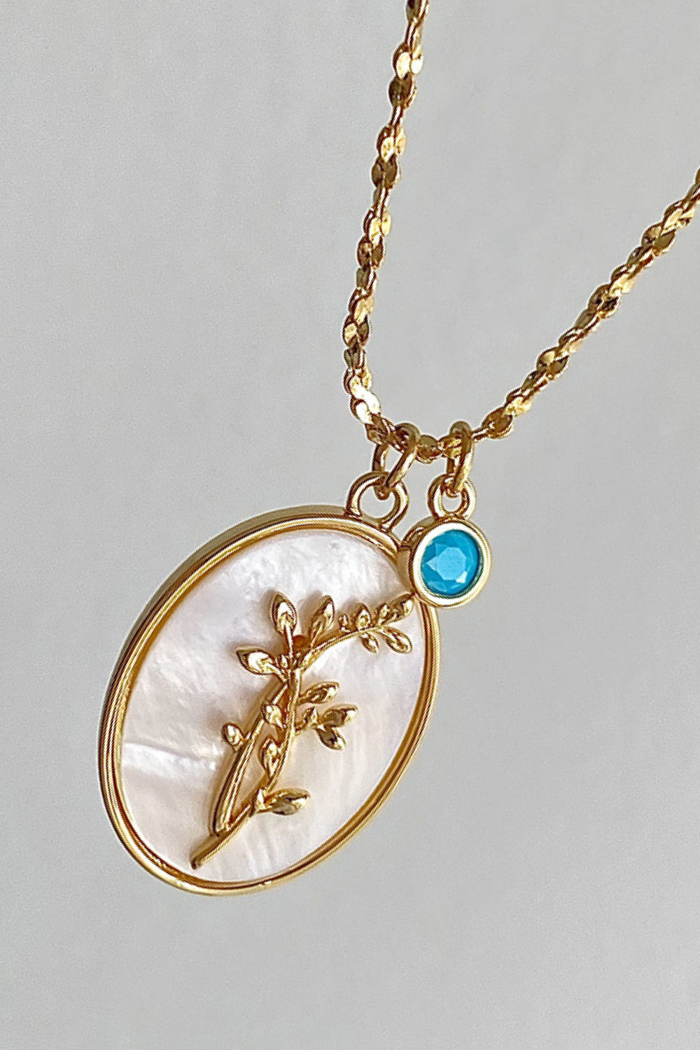 Birth Stone Flower Necklace