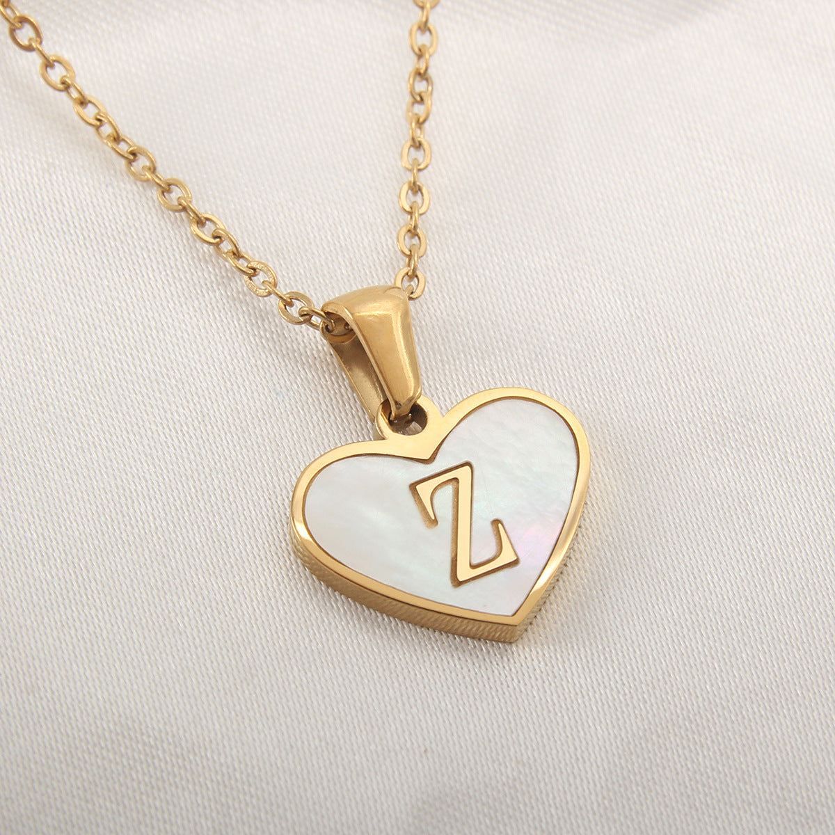 Initial Necklace Heart-Shaped