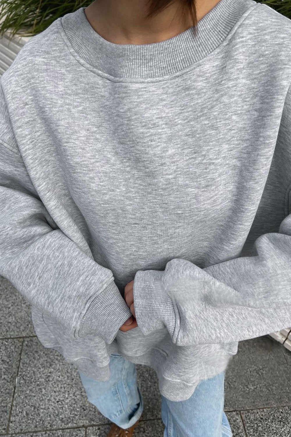 Oversized Round Neck Sweatshirt