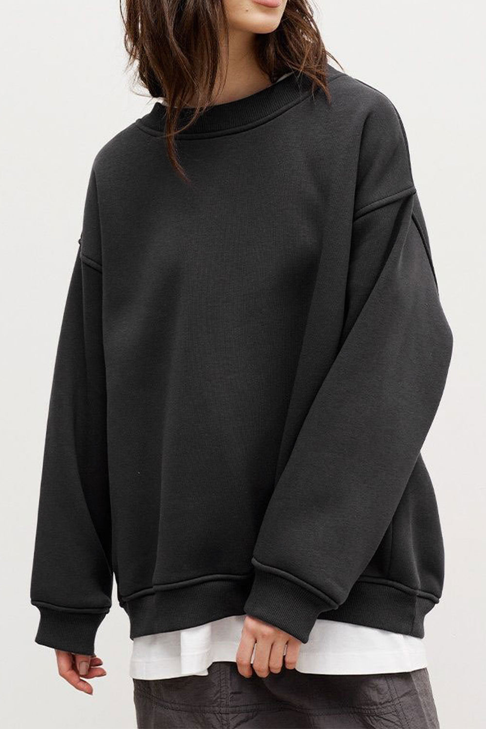 Oversized Round Neck Sweatshirt