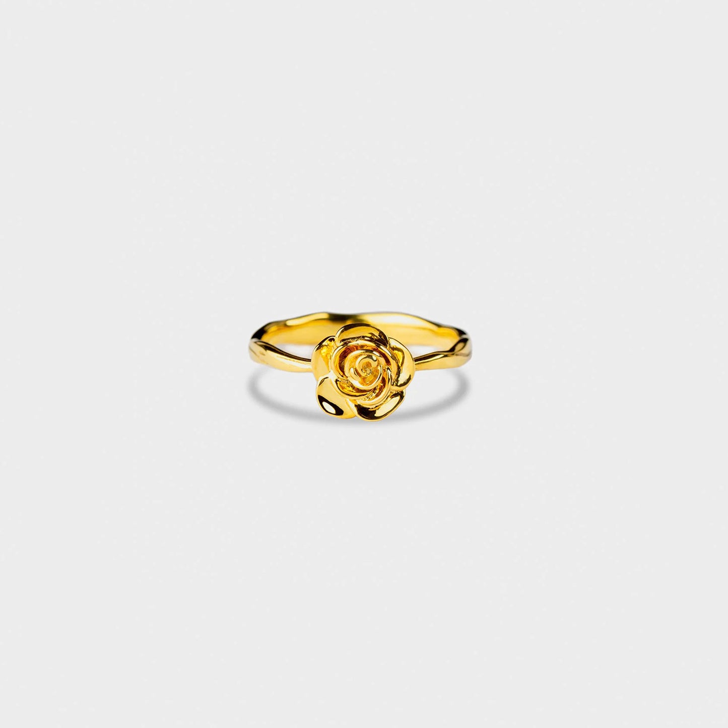 Rose Flower Gold-Plated Ring
