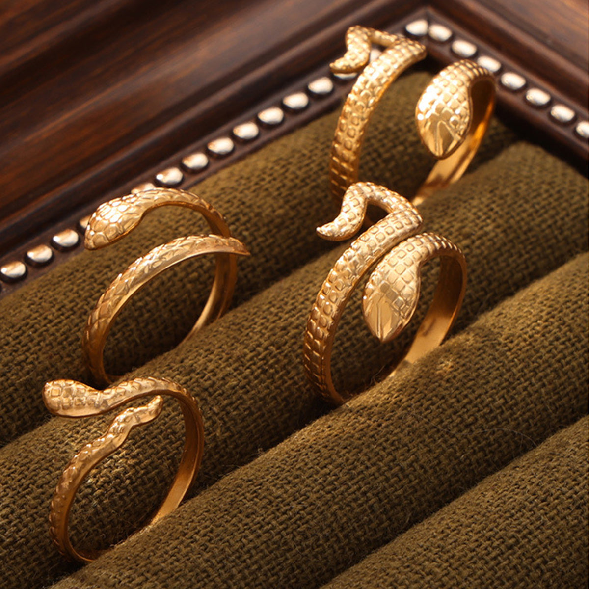 Gold Snake Slither Ring