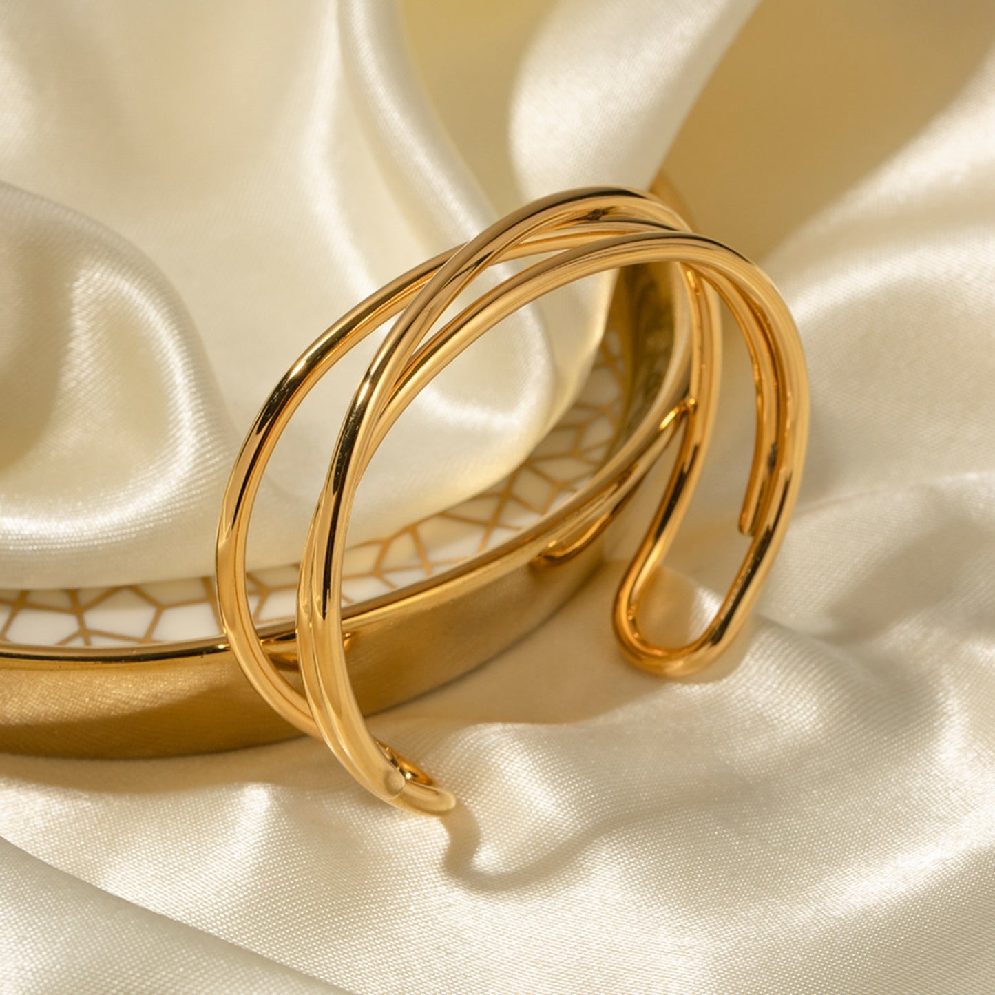 Minimalist Twisted Cuff Bracelet