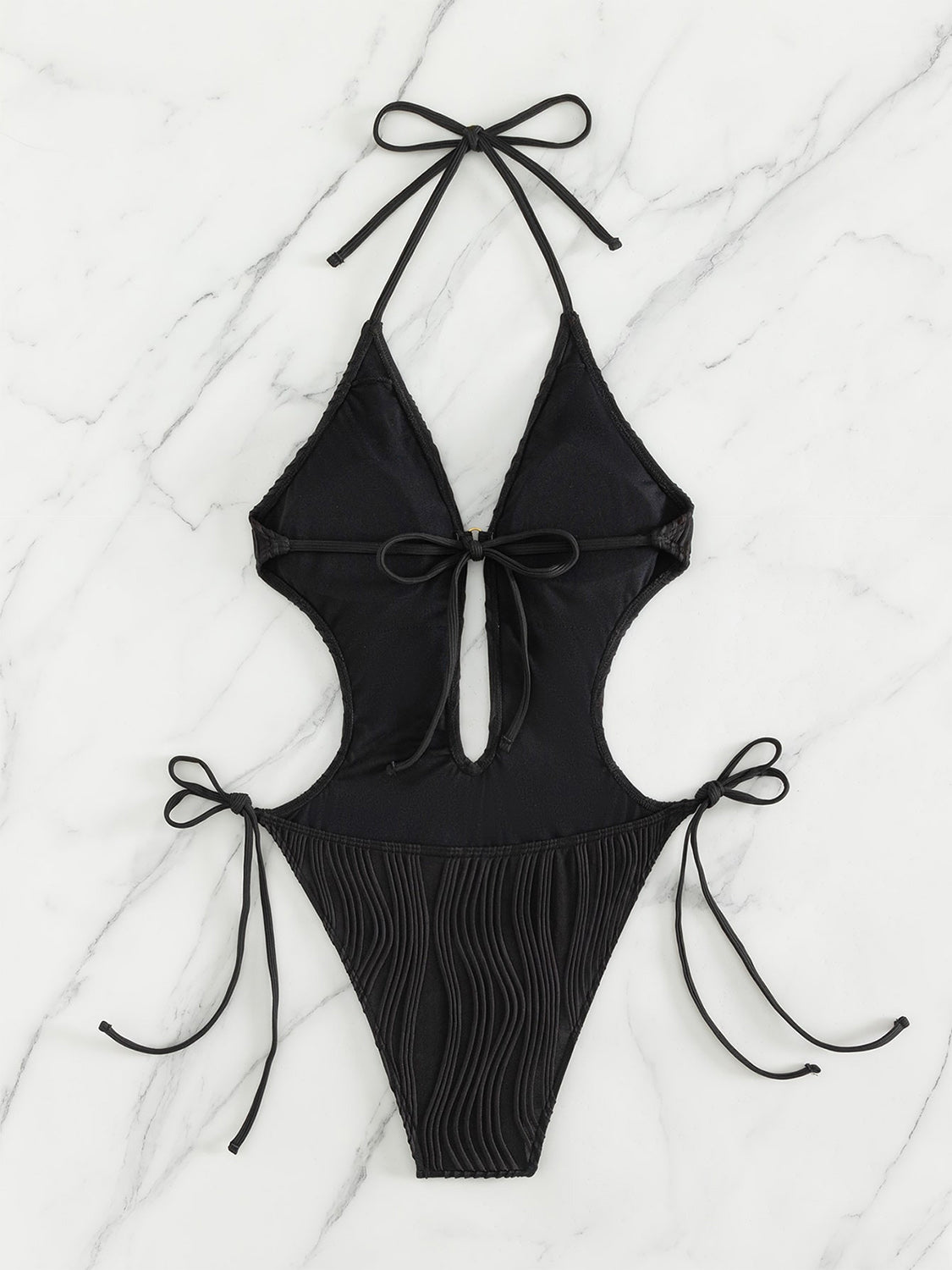 Ribbed Cutout One-Piece Swimsuit