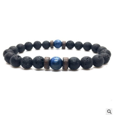 Black Volcanic Natural Stone Bracelet