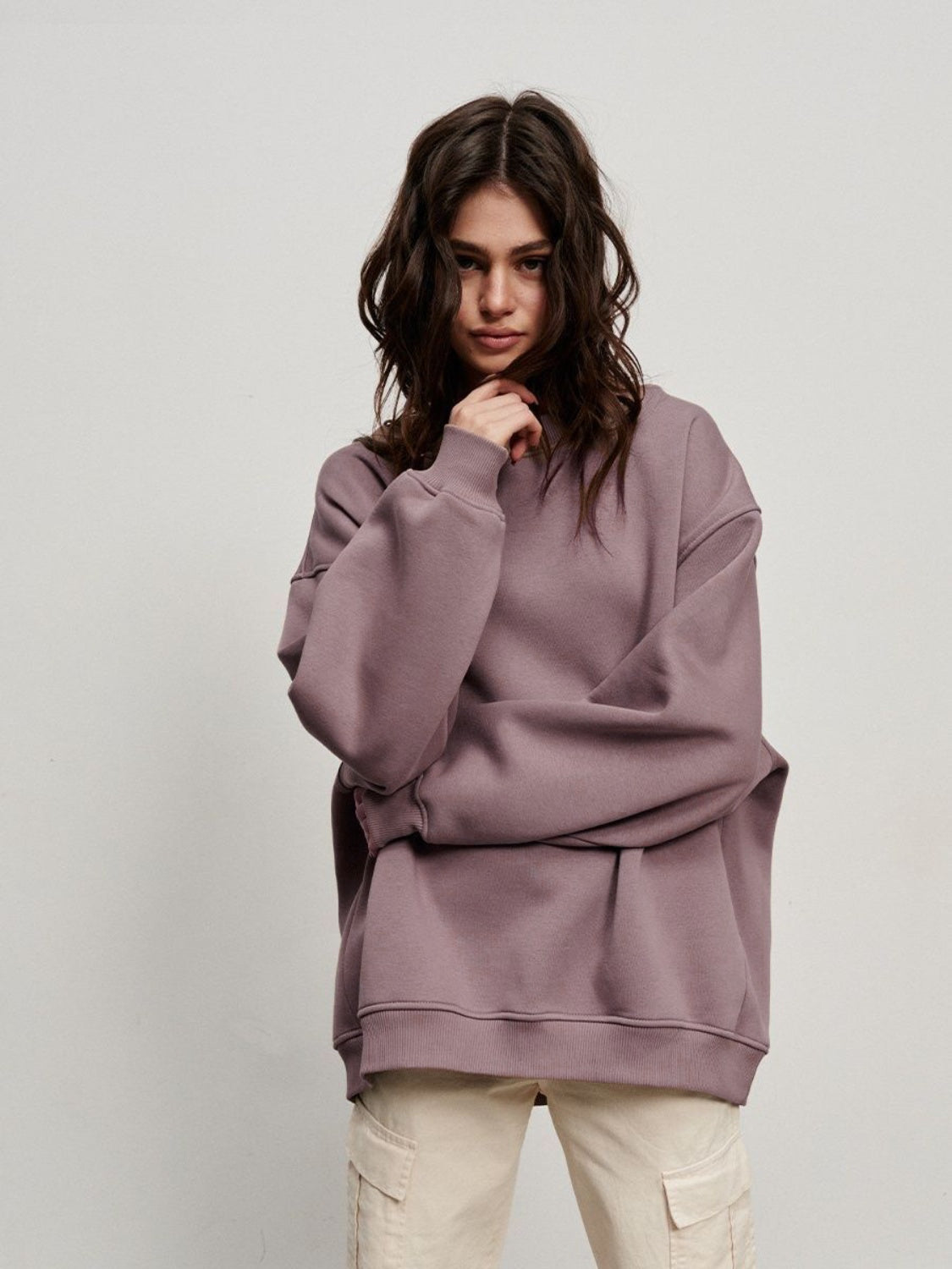 Oversized Round Neck Sweatshirt