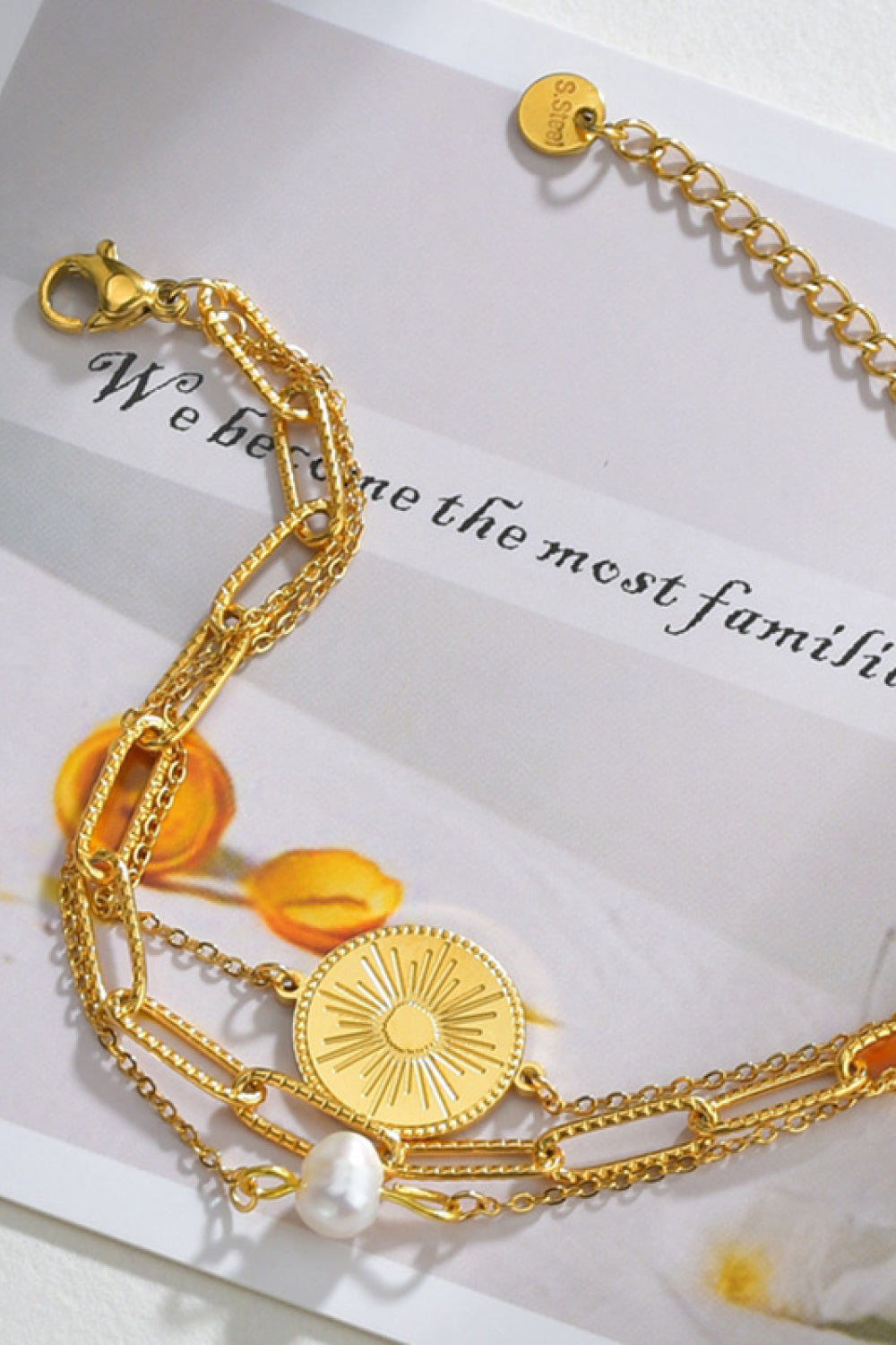 Sun Pearl Layered Bracelet