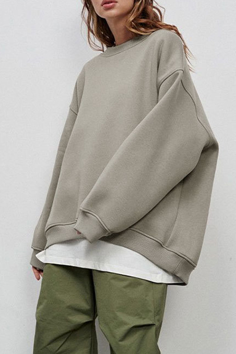 Oversized Round Neck Sweatshirt