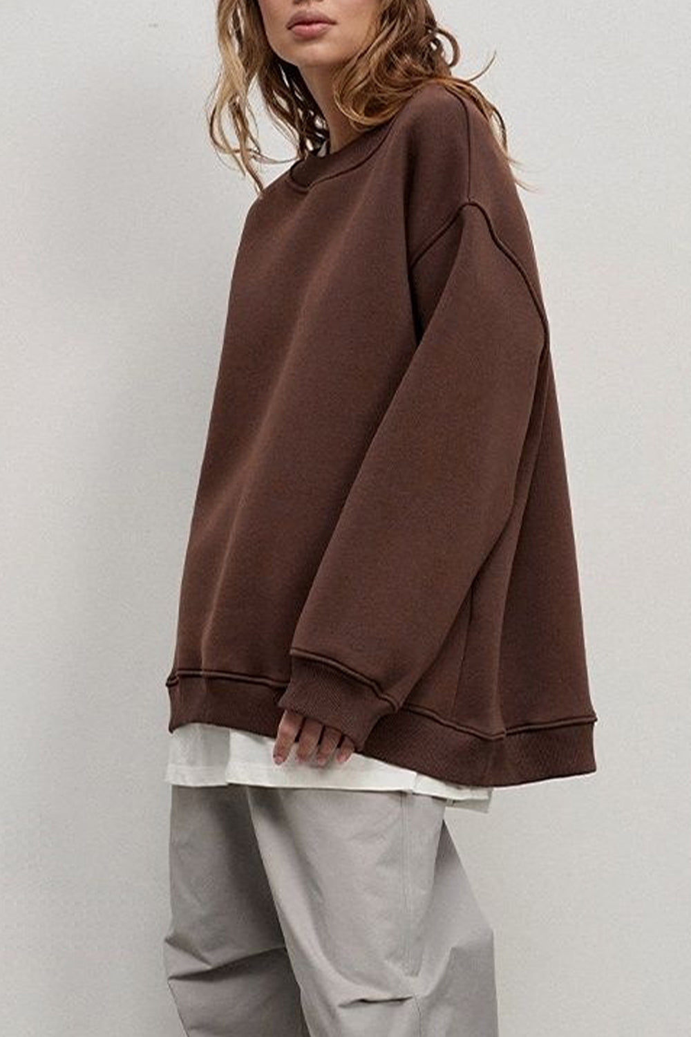 Oversized Round Neck Sweatshirt