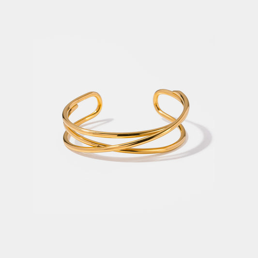 Minimalist Twisted Cuff Bracelet