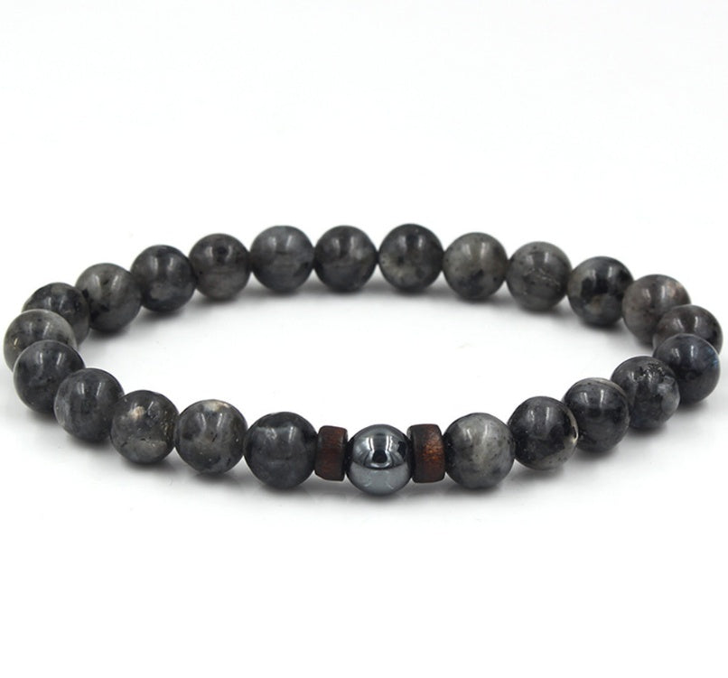 Black Volcanic Natural Stone Bracelet