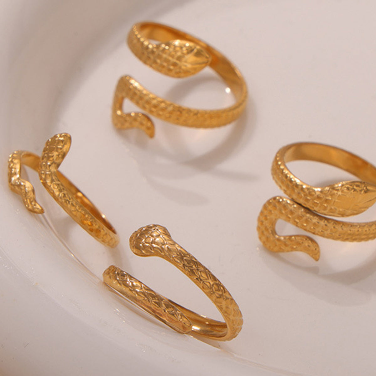 Gold Snake Slither Ring