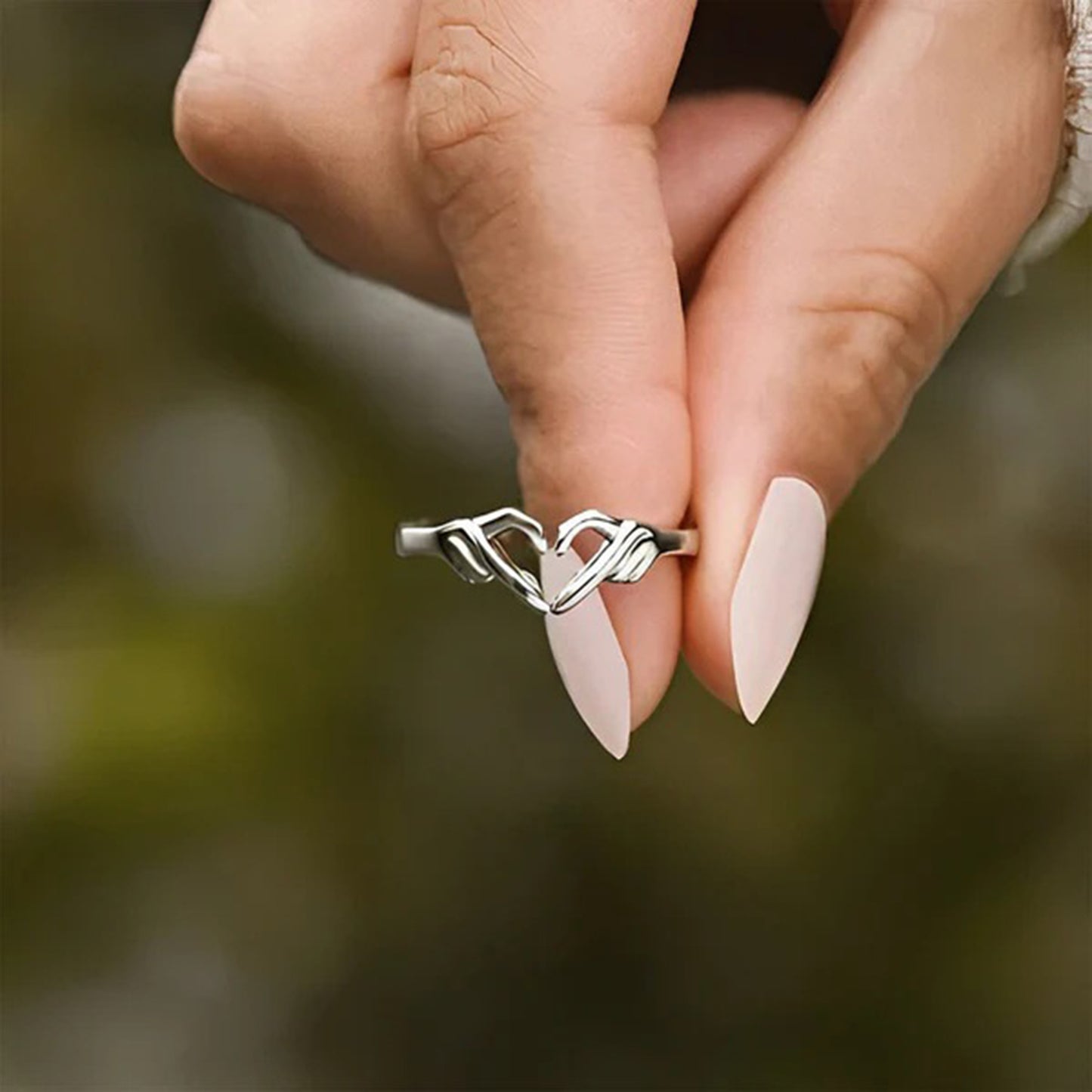 Heart Hand Adjustable Ring