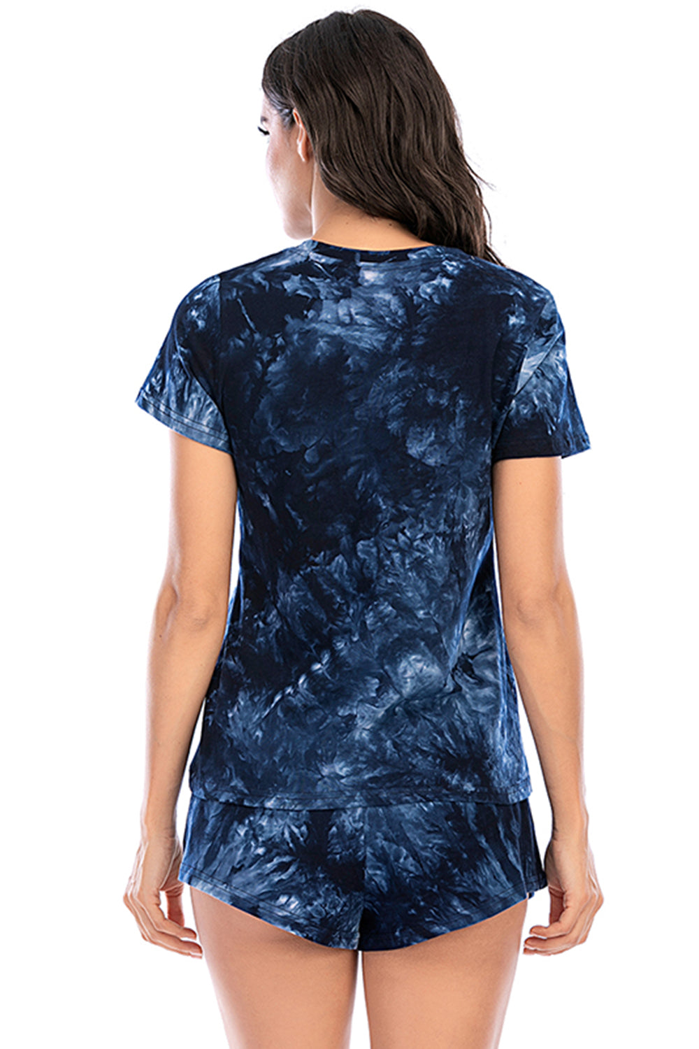 Tie-Dye Short Sleeve Top and Shorts Lounge Set