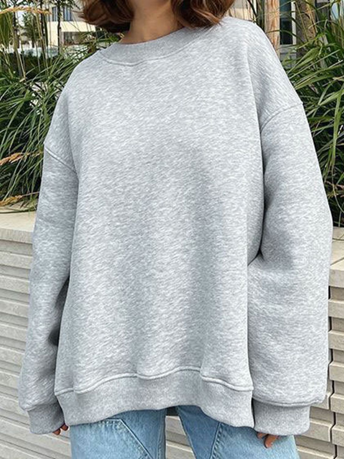 Oversized Round Neck Sweatshirt