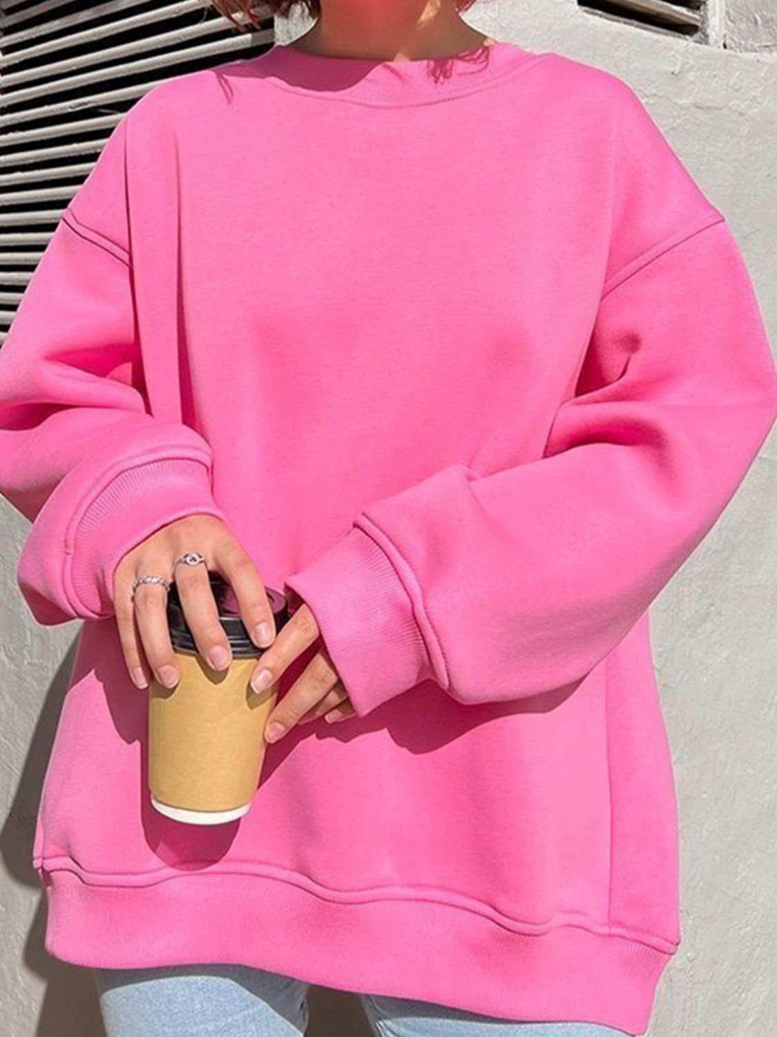 Oversized Round Neck Sweatshirt