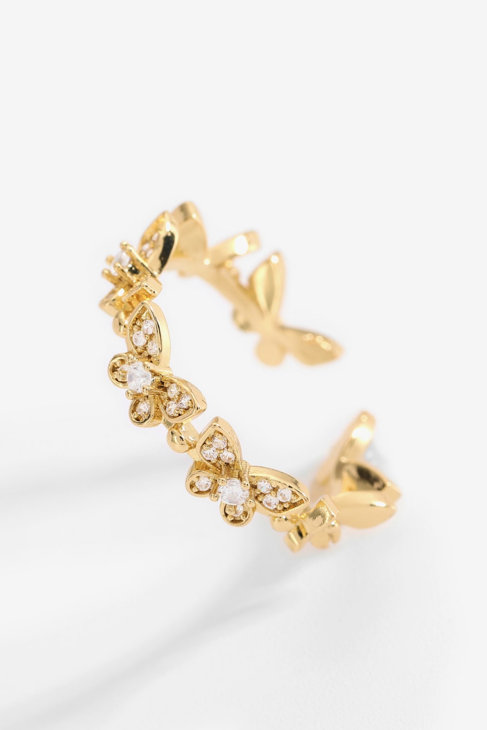 Gold Butterfly Ring Adjustable