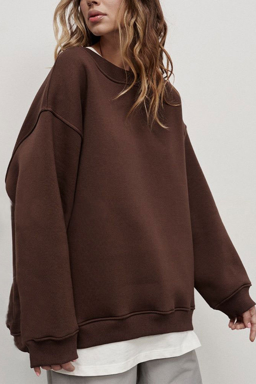 Oversized Round Neck Sweatshirt