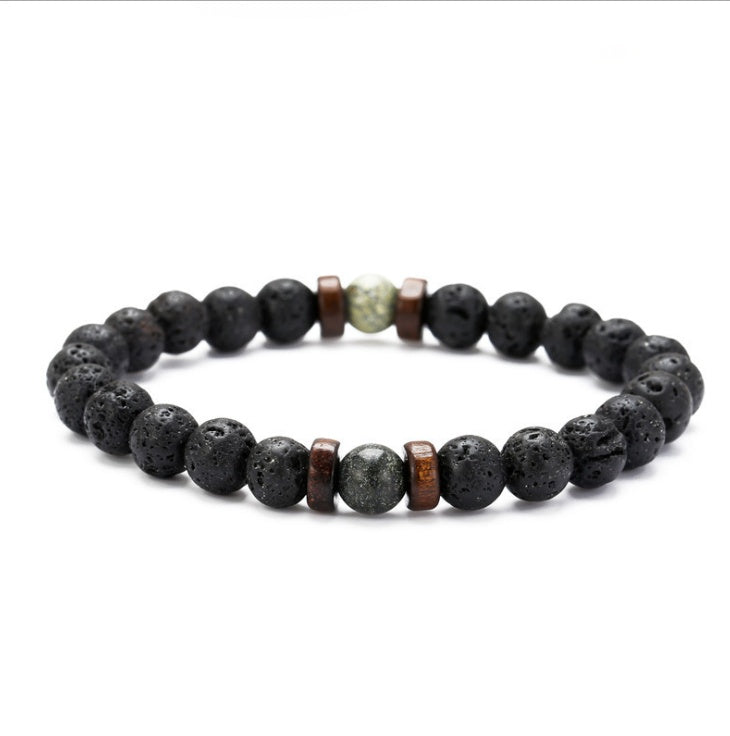 Black Volcanic Natural Stone Bracelet