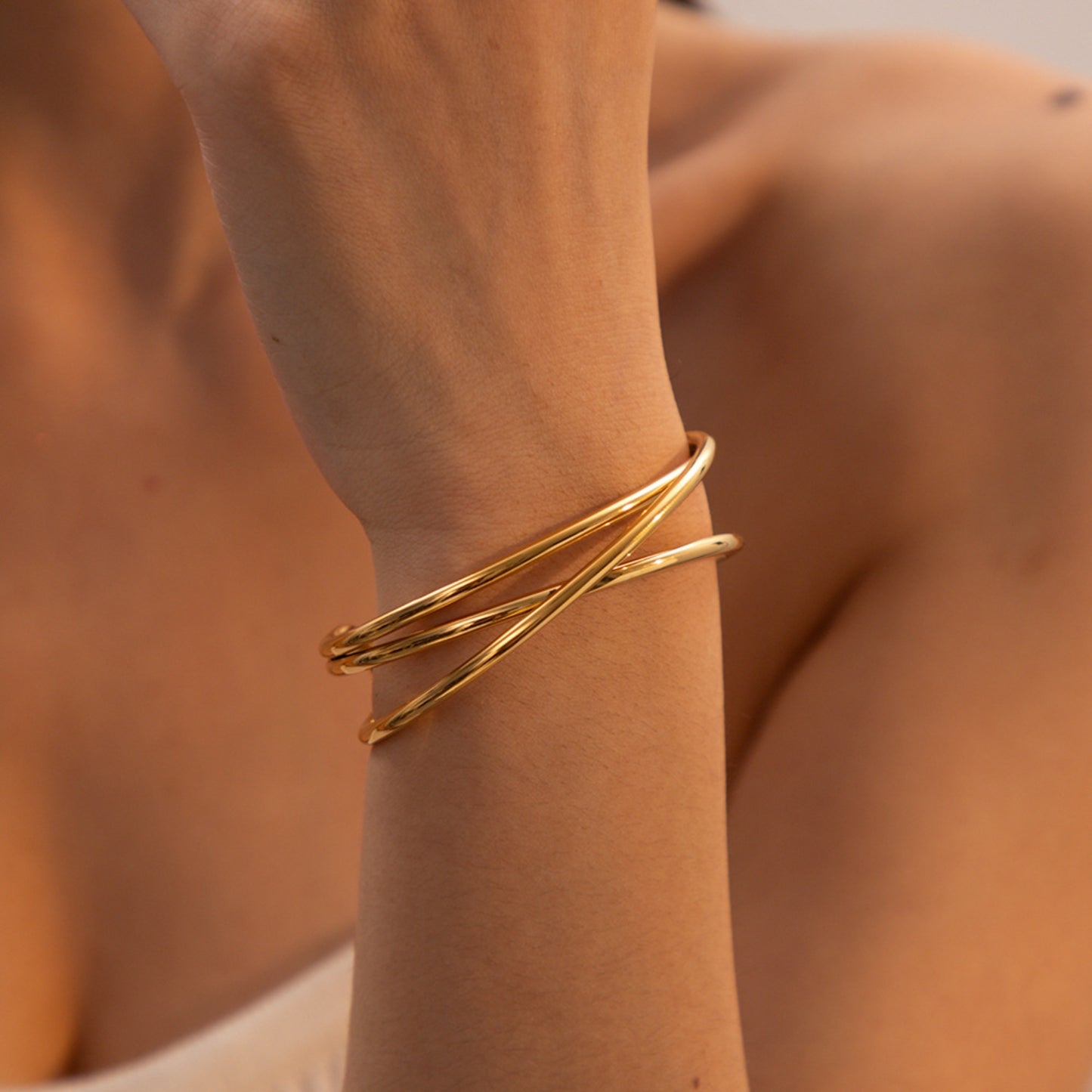 Minimalist Twisted Cuff Bracelet