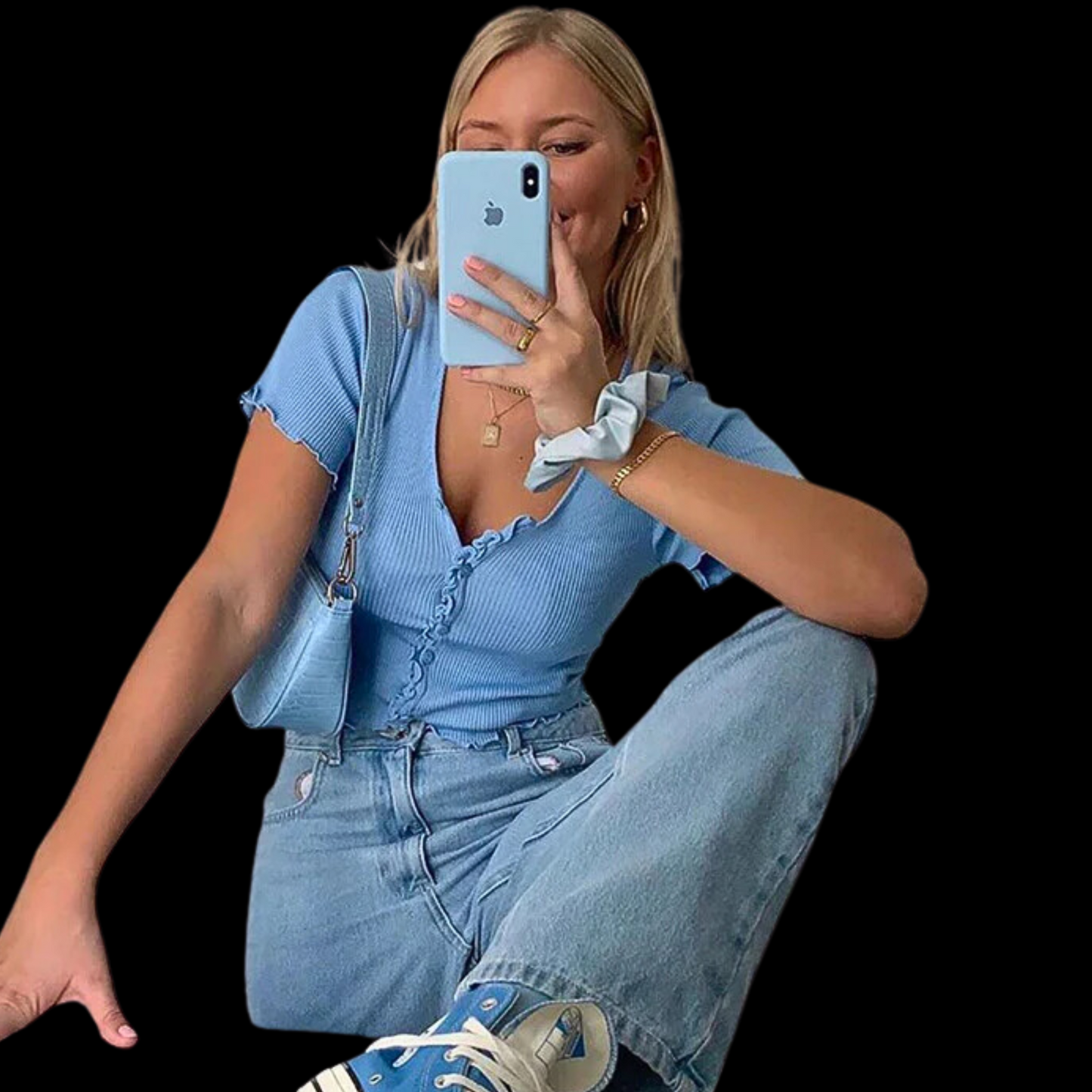 Crop Top Button Up Shirt