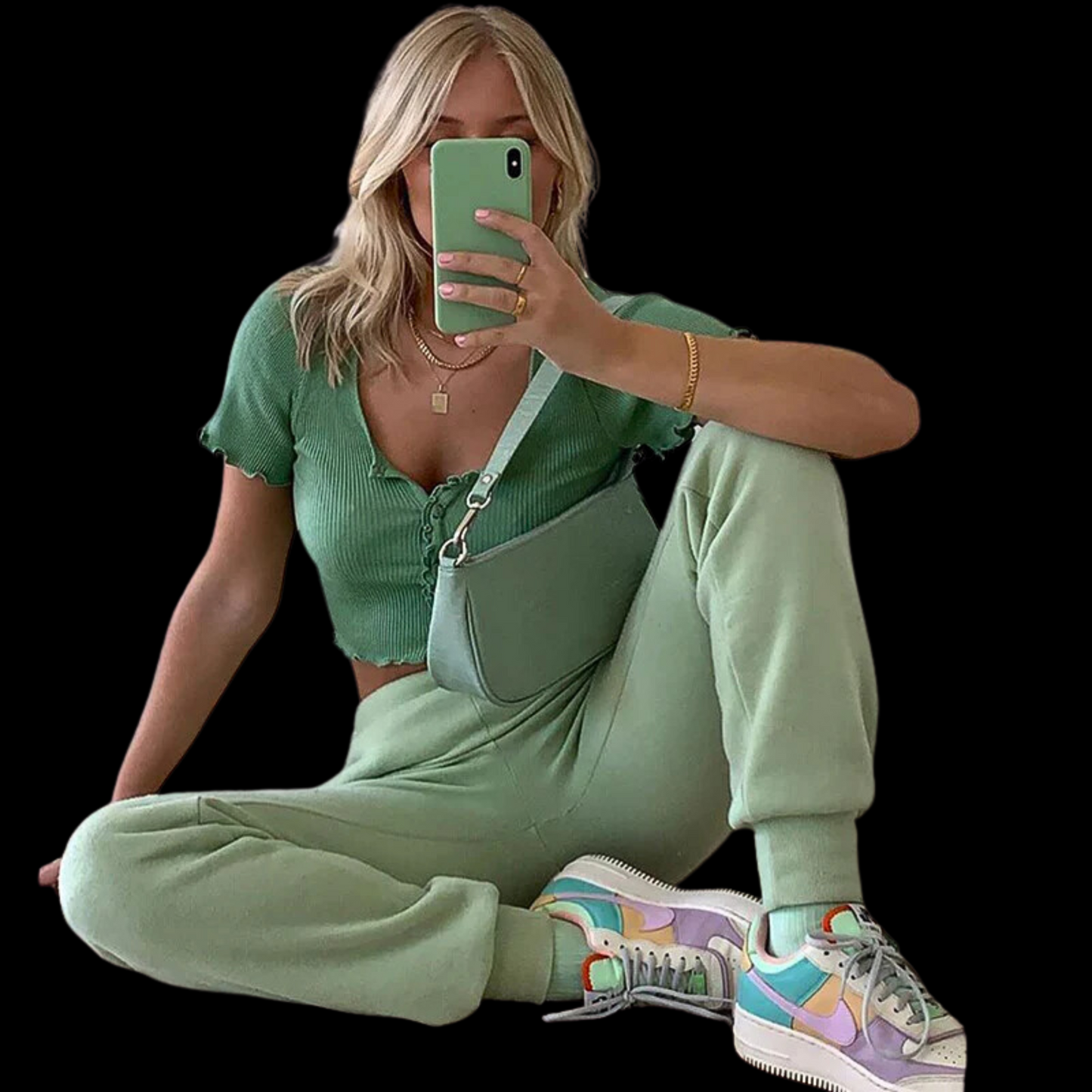 Crop Top Button Up Shirt