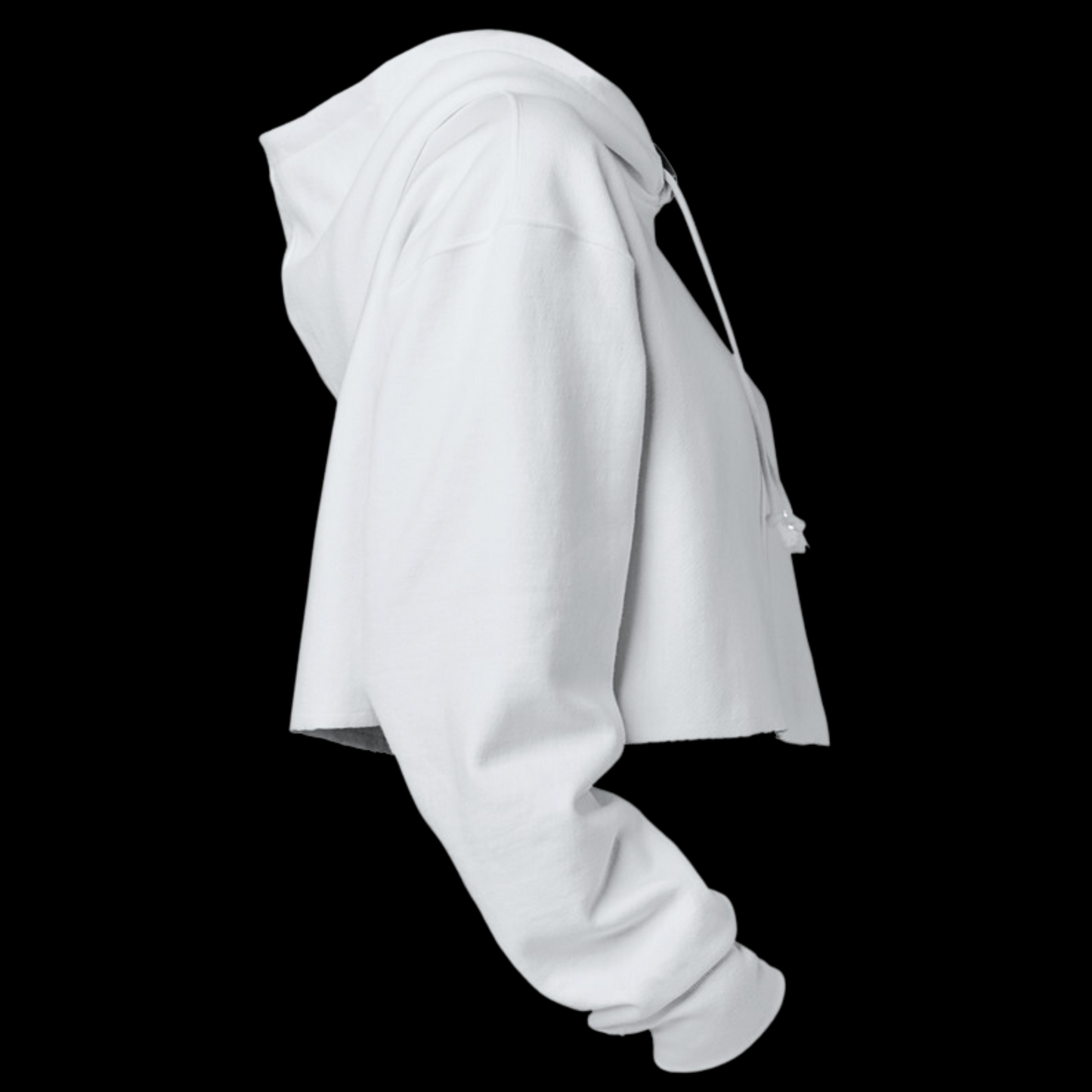Less Talk More Action Light Cropped Hoodie