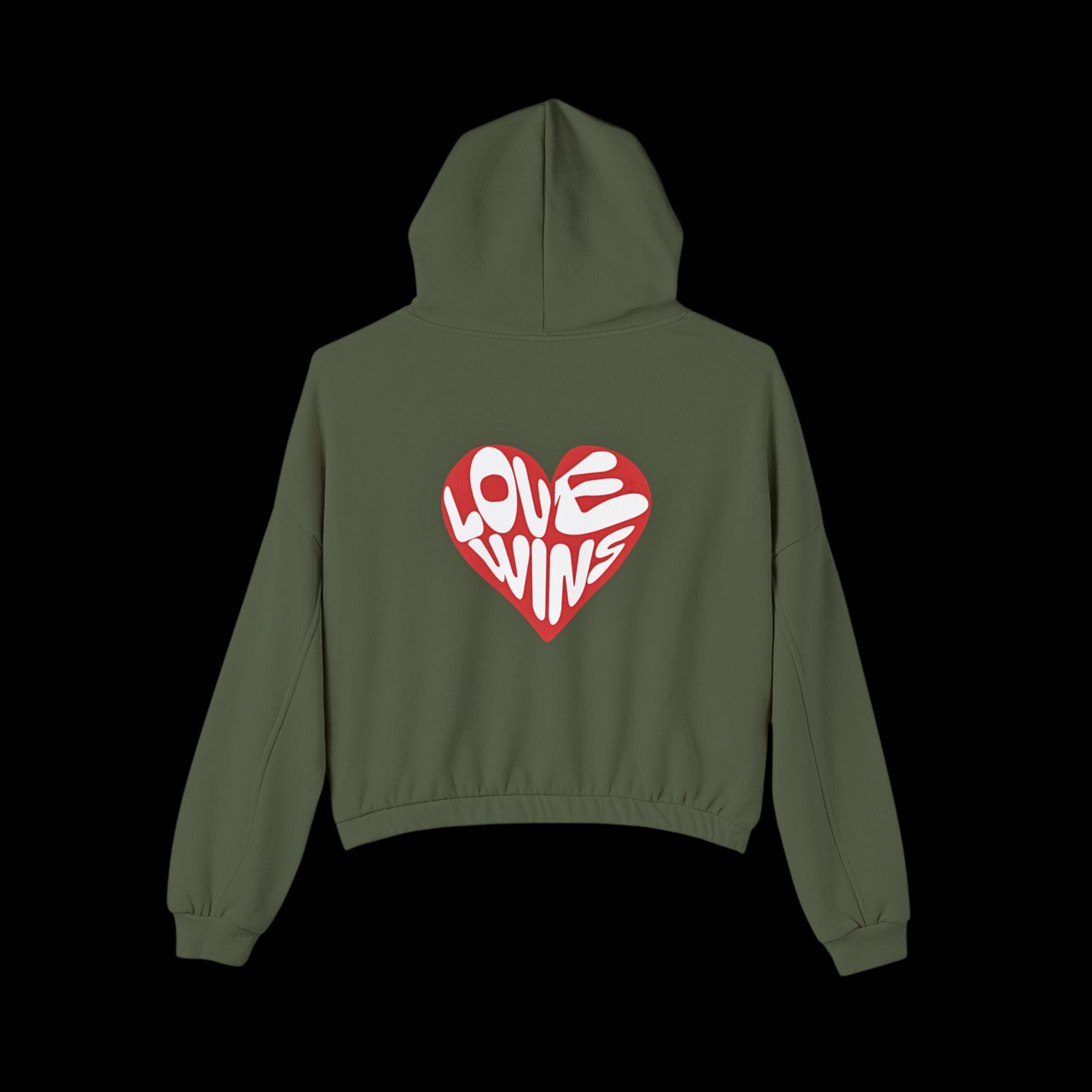 Love Wins Cinched Hoodie
