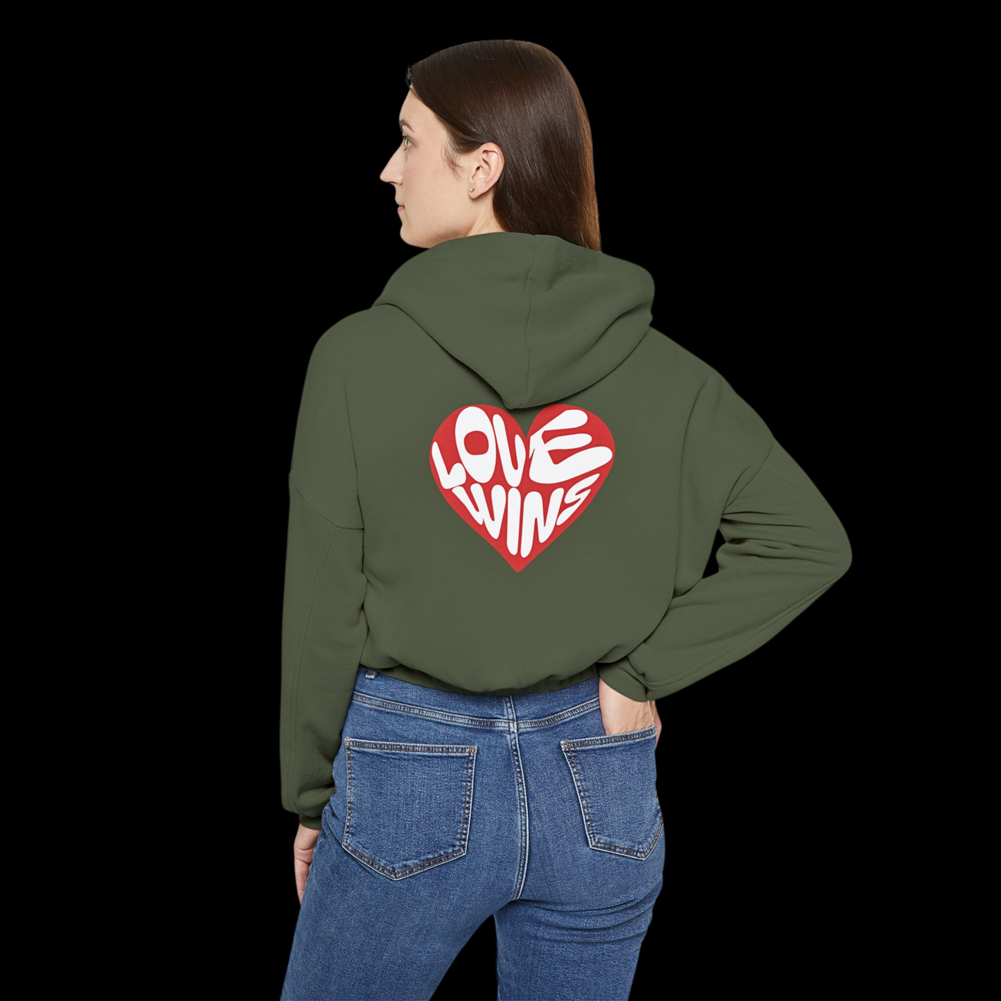 Love Wins Cinched Hoodie