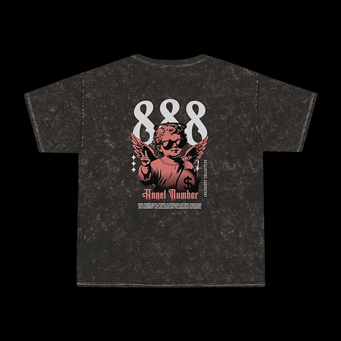 888 Angel Number Mineral Wash Tee