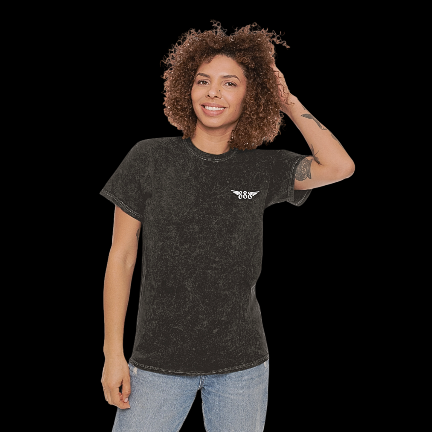 888 Angel Number Mineral Wash Tee