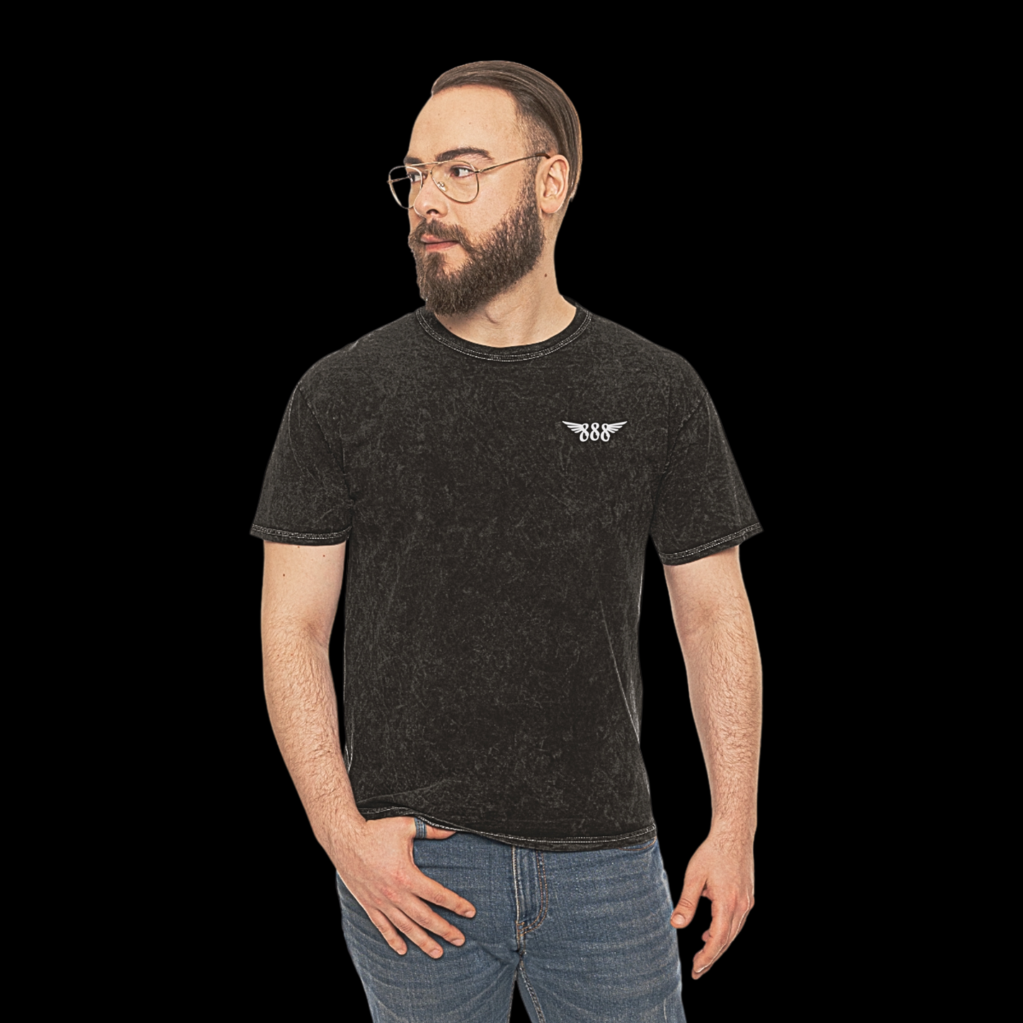 888 Angel Number Mineral Wash Tee