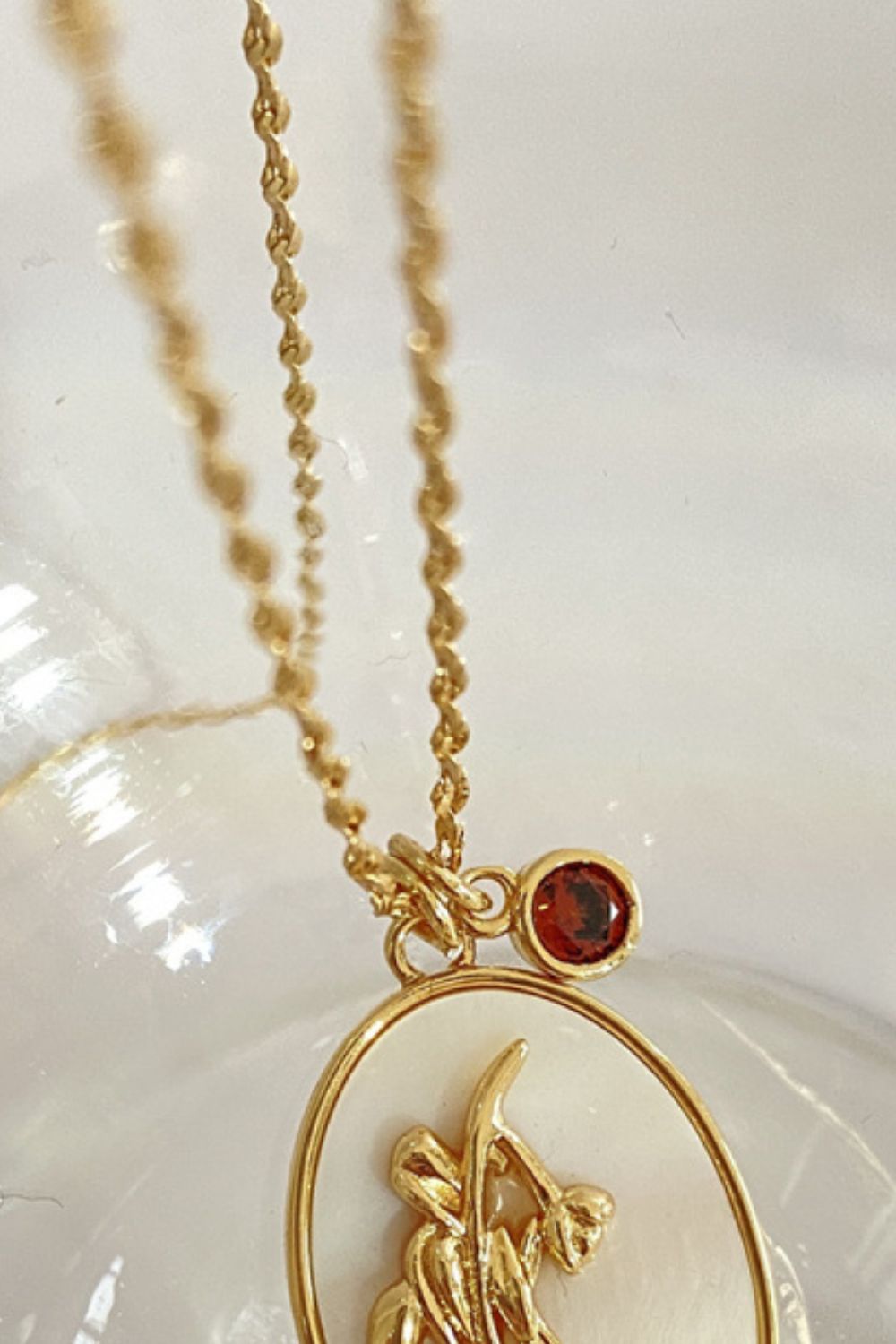 Birth Stone Flower Necklace