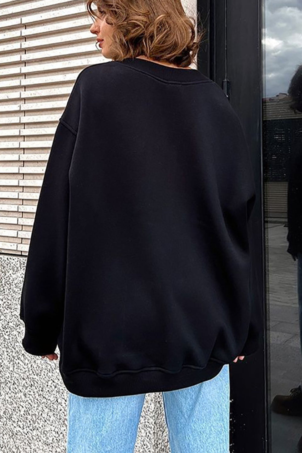 Oversized Round Neck Sweatshirt
