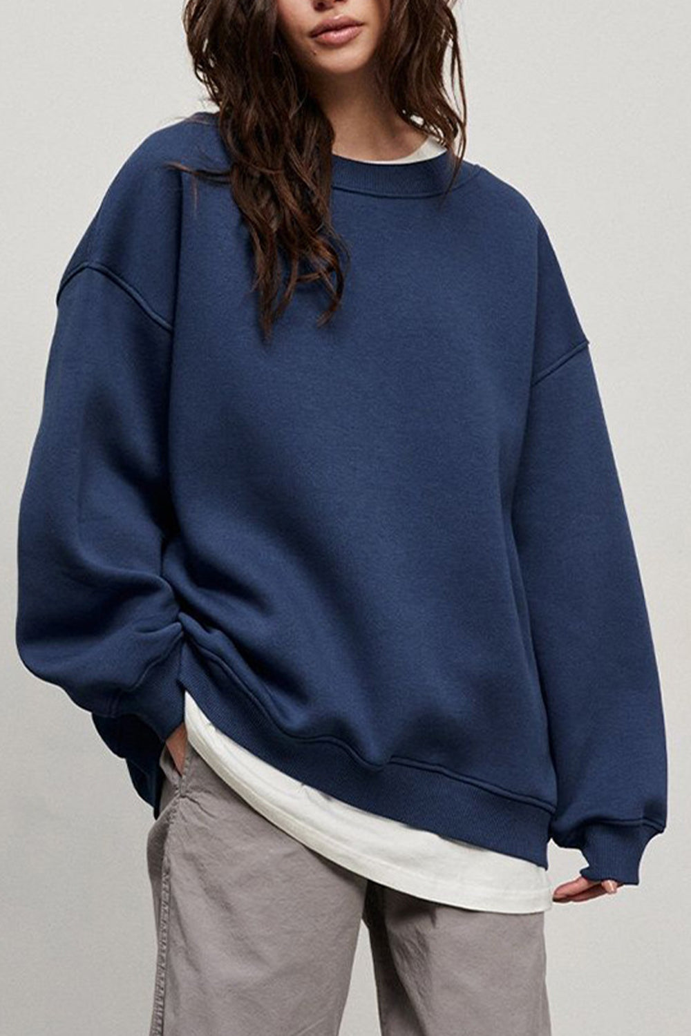 Oversized Round Neck Sweatshirt