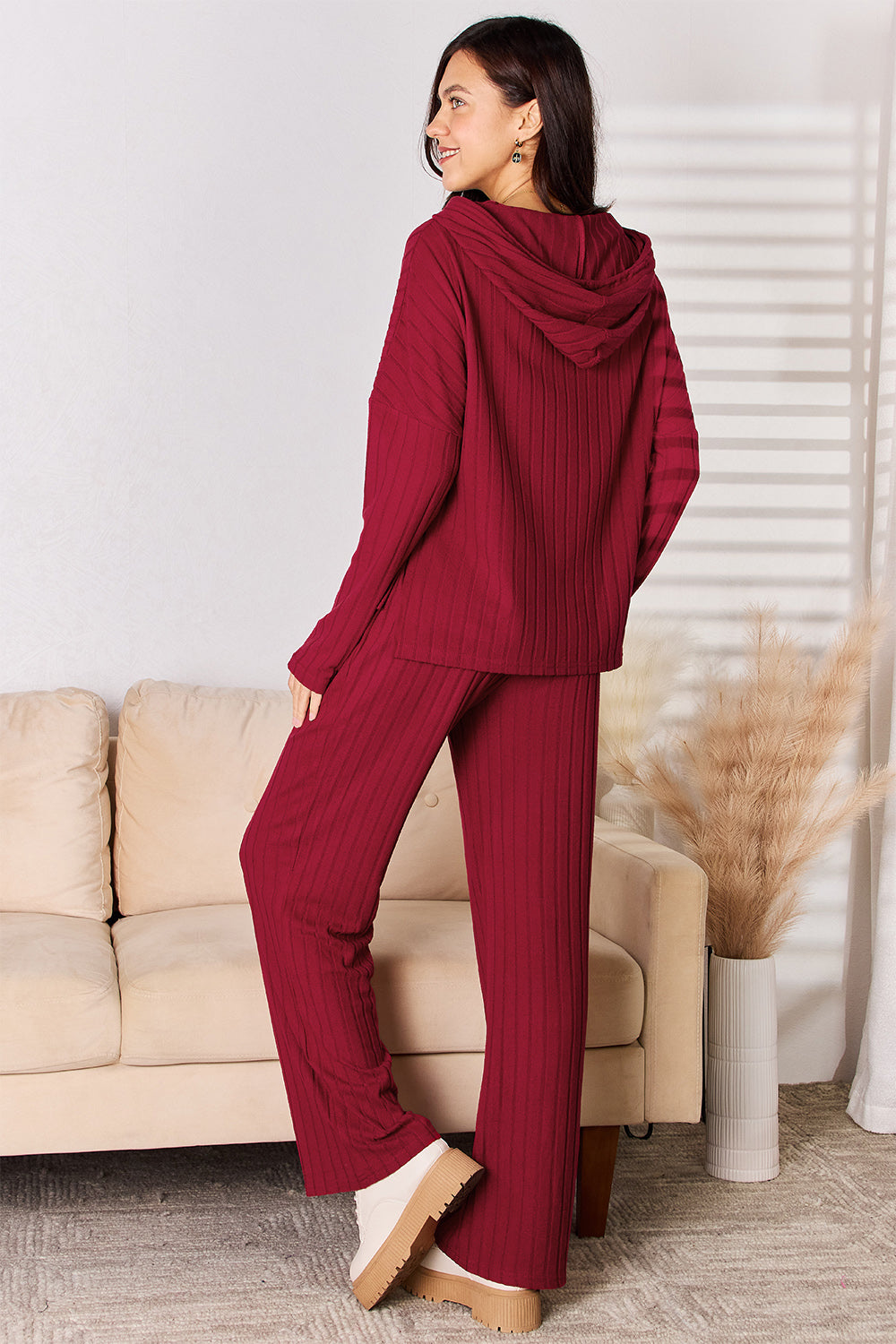 Ribbed Two-Piece Pajama Set