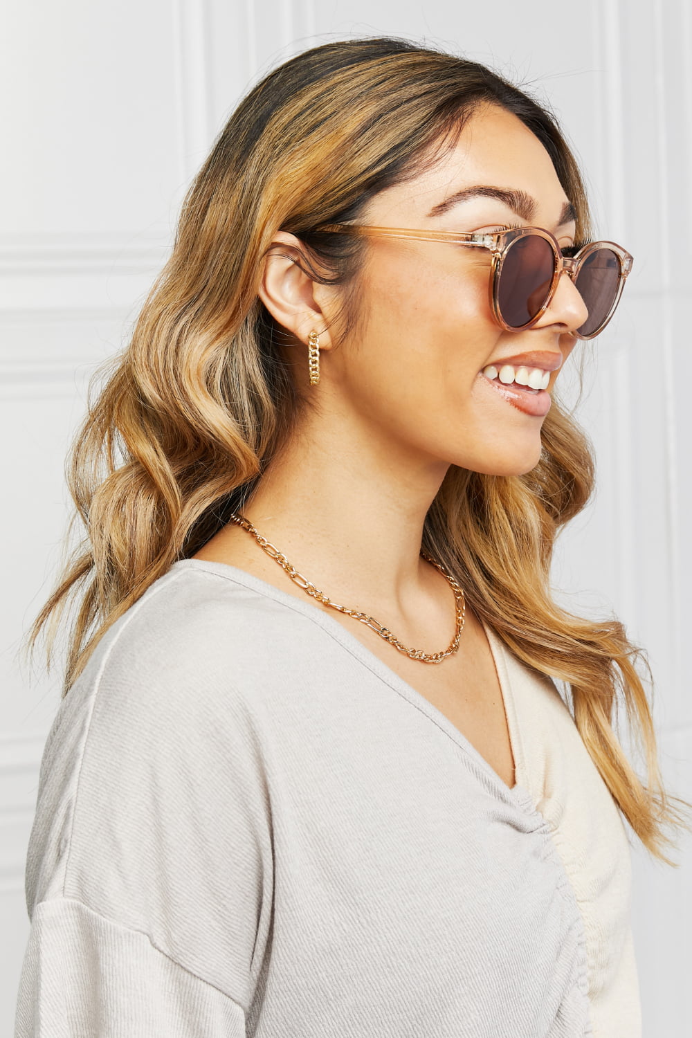 Round Full Rim Sunglasses