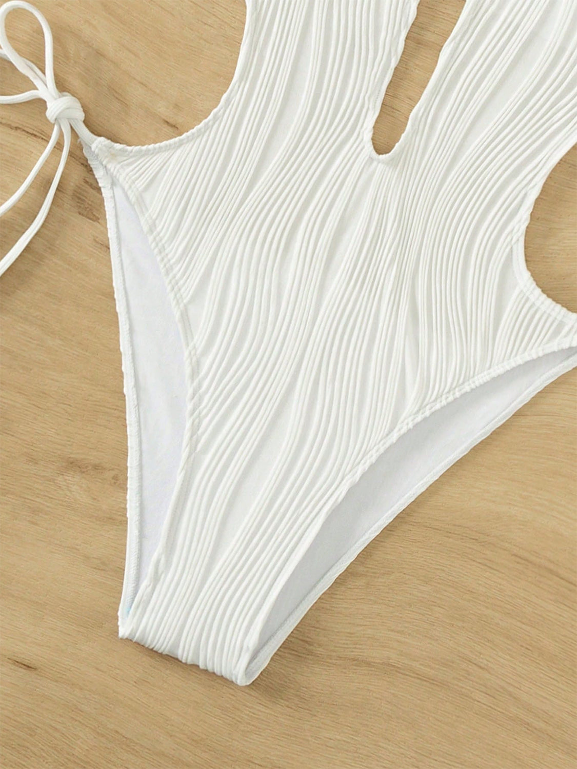 Ribbed Cutout One-Piece Swimsuit