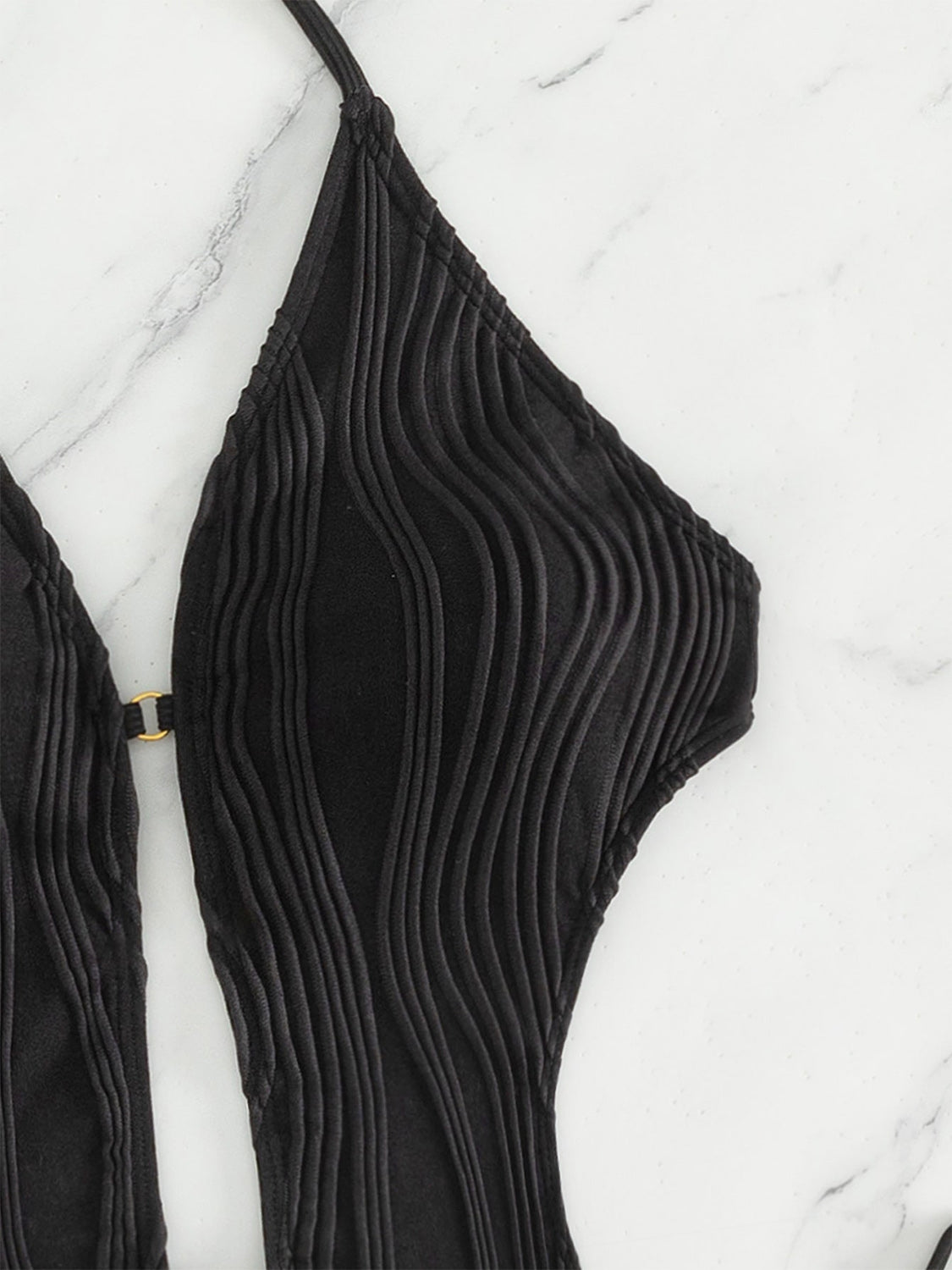 Ribbed Cutout One-Piece Swimsuit