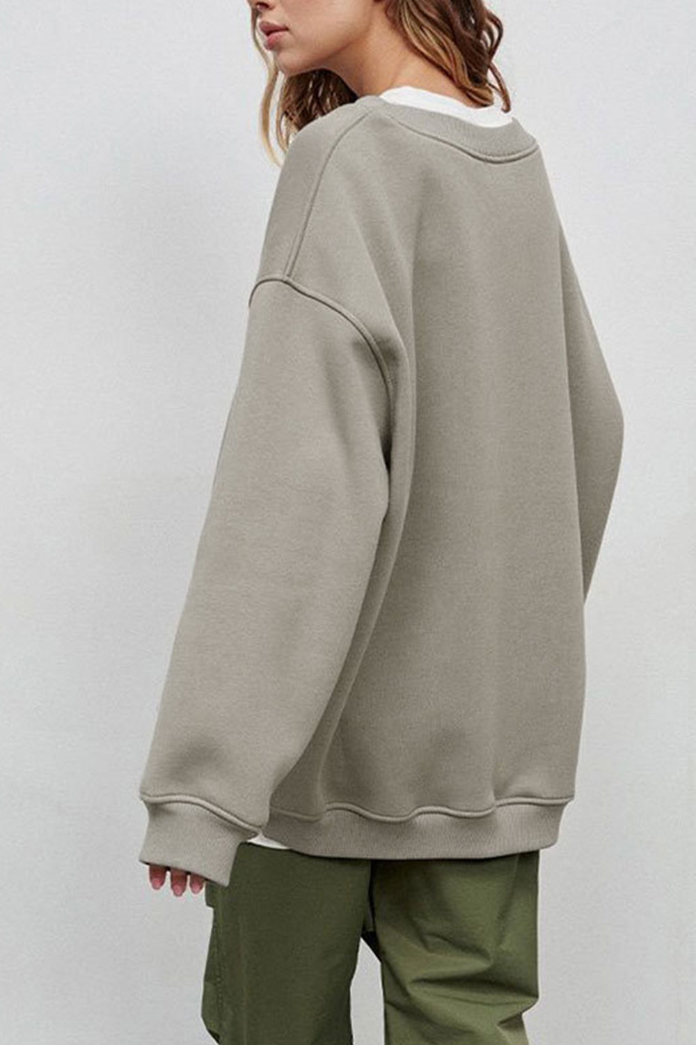 Oversized Round Neck Sweatshirt