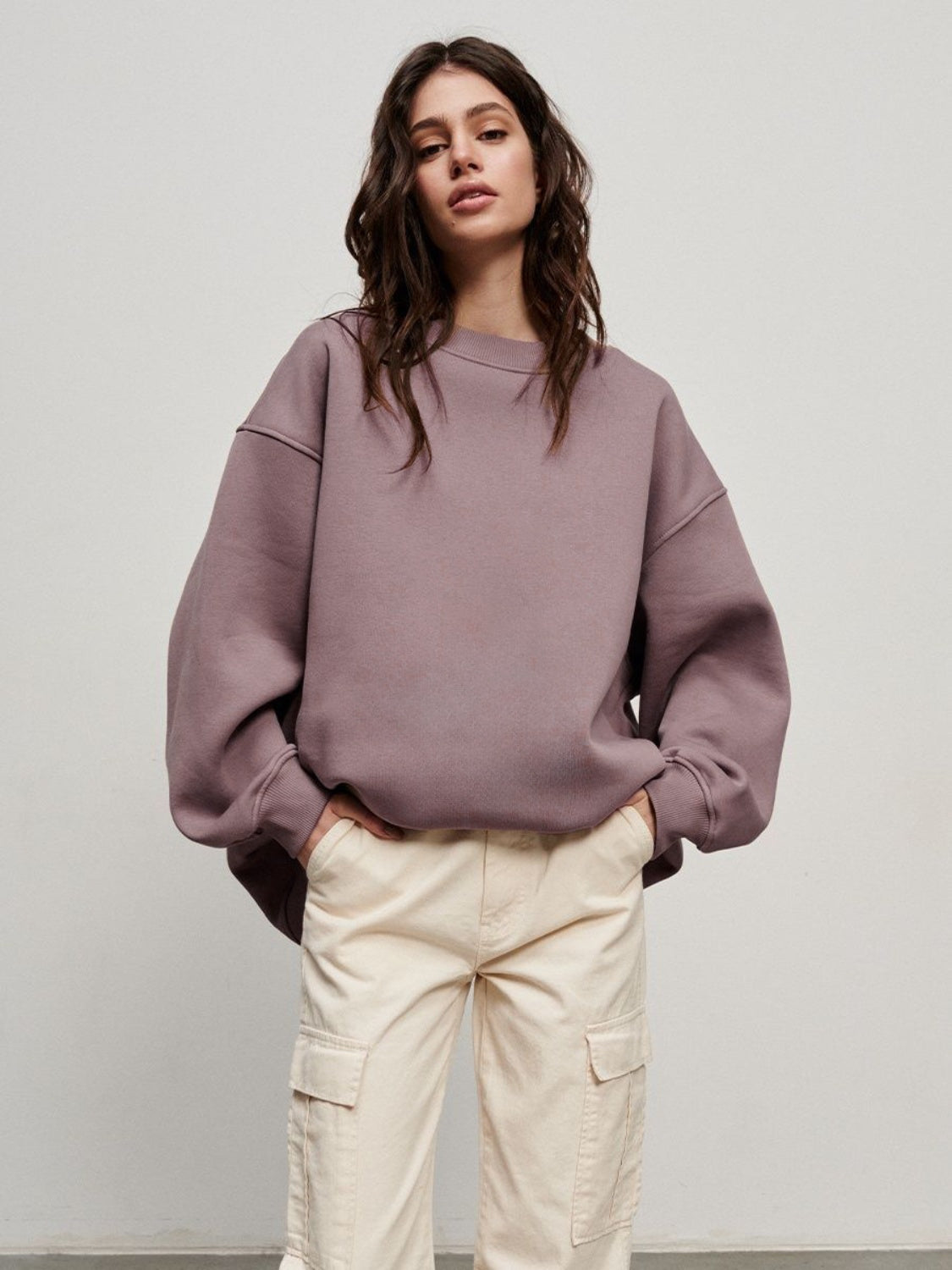 Oversized Round Neck Sweatshirt