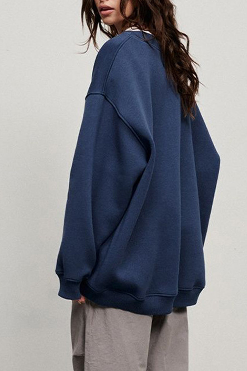 Oversized Round Neck Sweatshirt