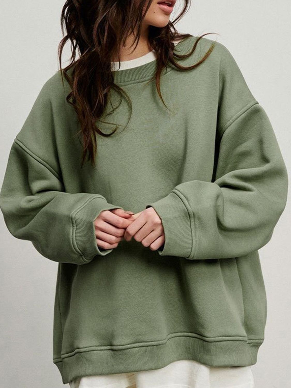 Oversized Round Neck Sweatshirt