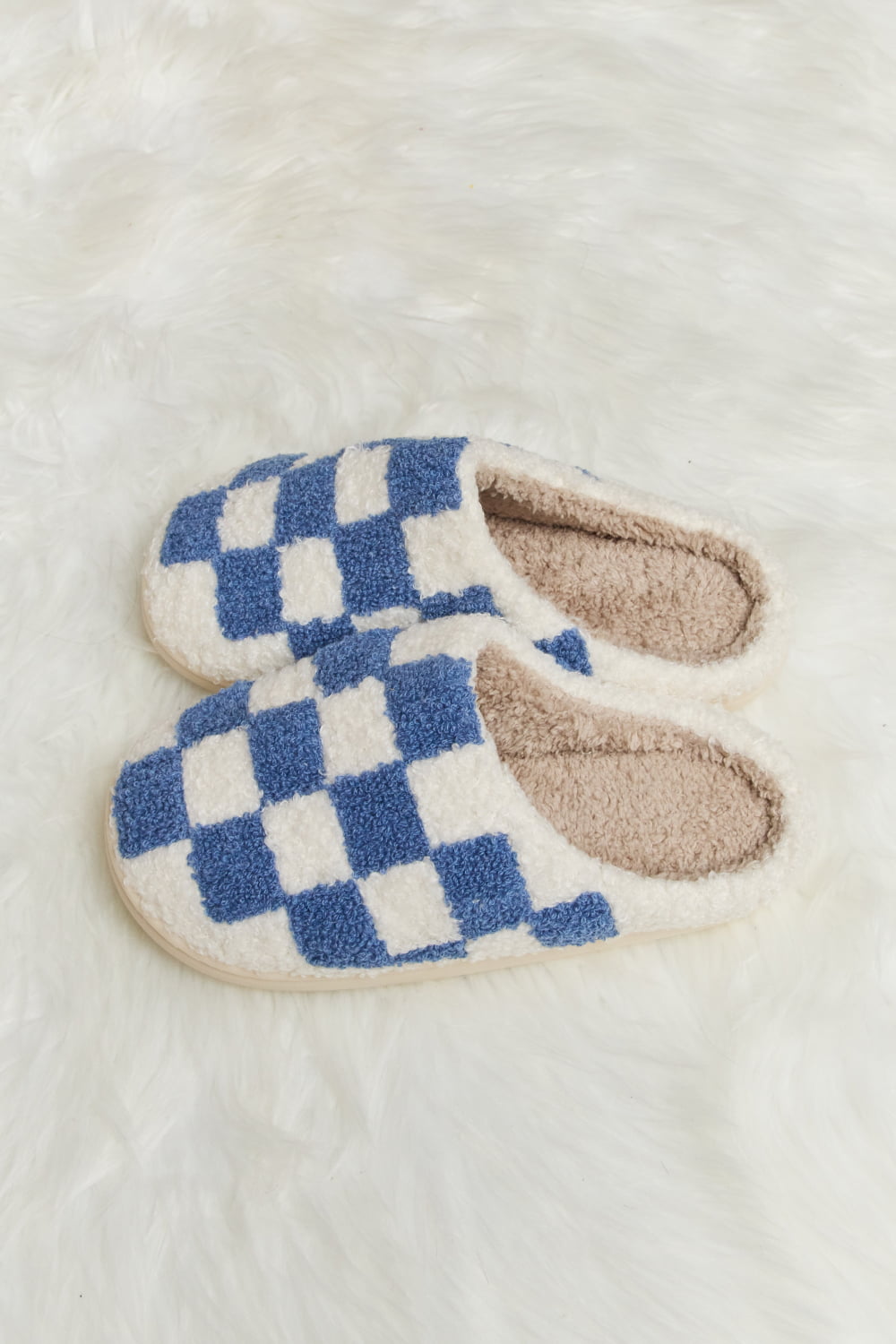 Checkered Print Slide Slippers