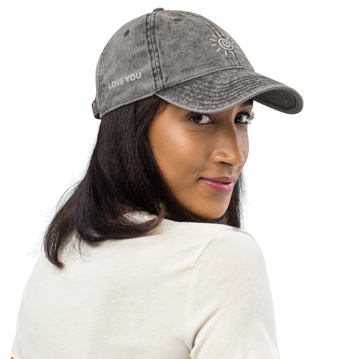 Love You To The Sun & Back Embroidered Vintage Cap